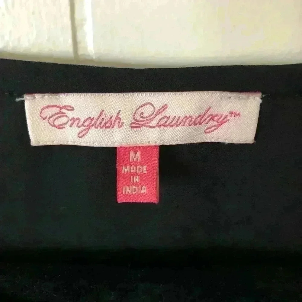 English Laundry Women's Black Long Sleeve Blouse Size M - Picture 2 of 8